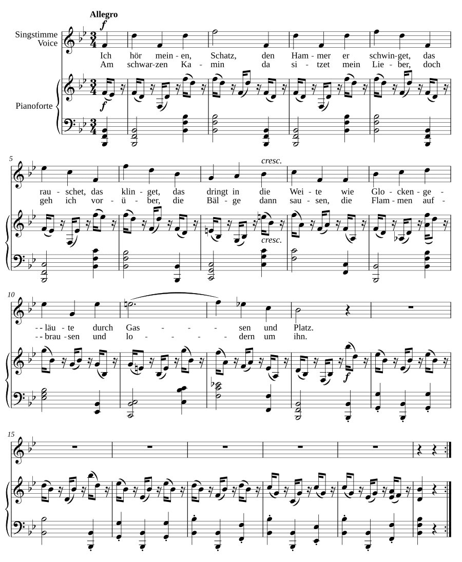 Кузнец (Der Schmied). 5 стихотворений, соч. 19