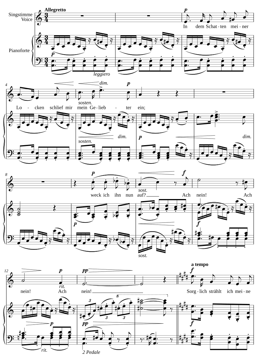 Испанская песня (Spanisches Lied). 6 песен, соч. 6