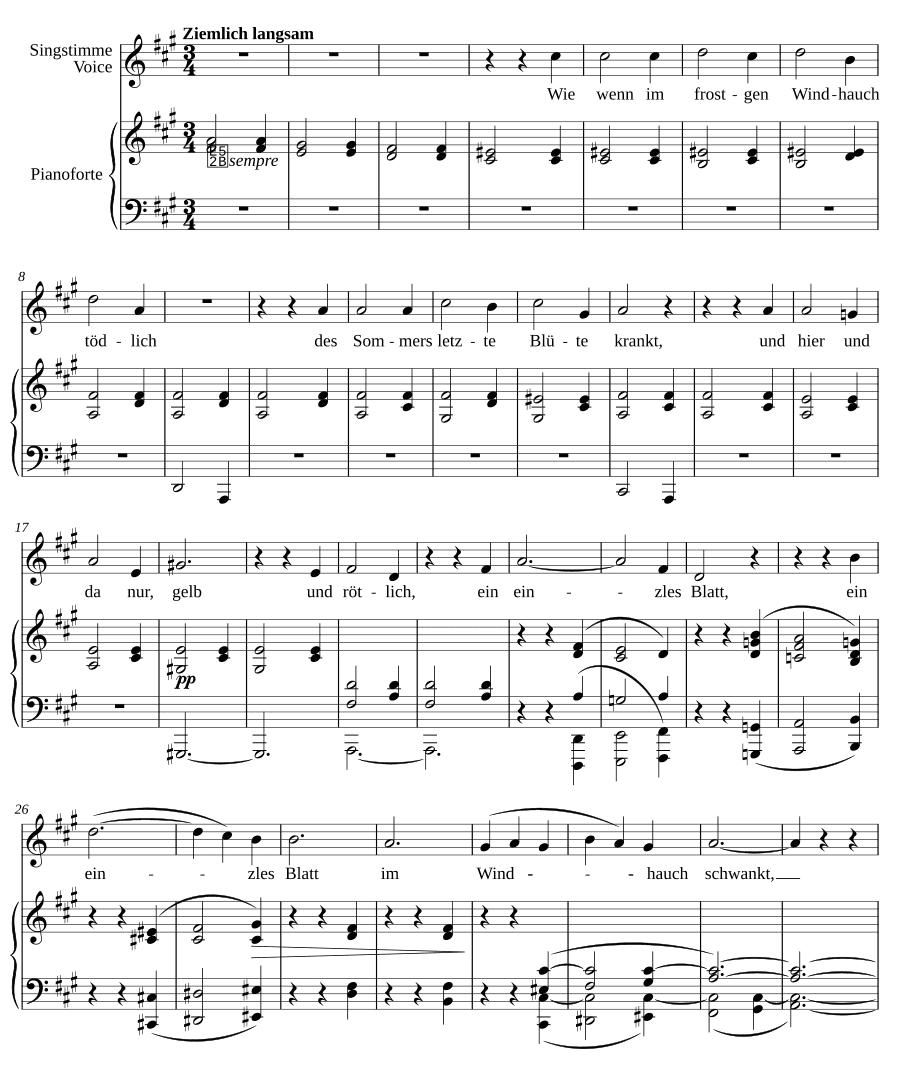 Осеннее чувство (Herbstgefühl). 7 песен, соч. 48