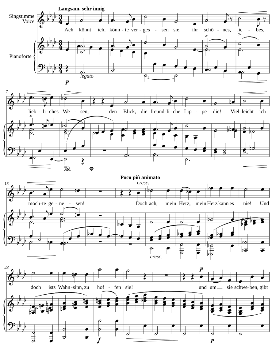 Сонет (Ein Sonett). 8 песен и романсов, соч. 14