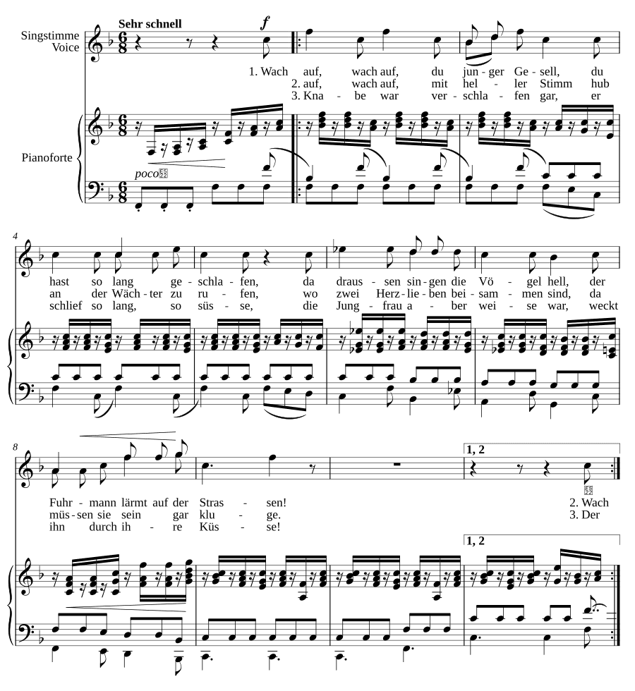Разлука (Trennung). 8 песен и романсов, соч. 14