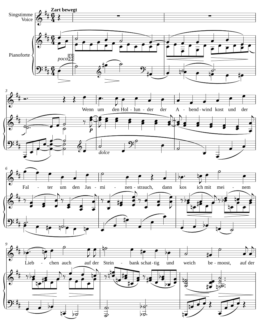 Юные песни II (Junge Lieder II). 9 песен и напевов, соч. 63