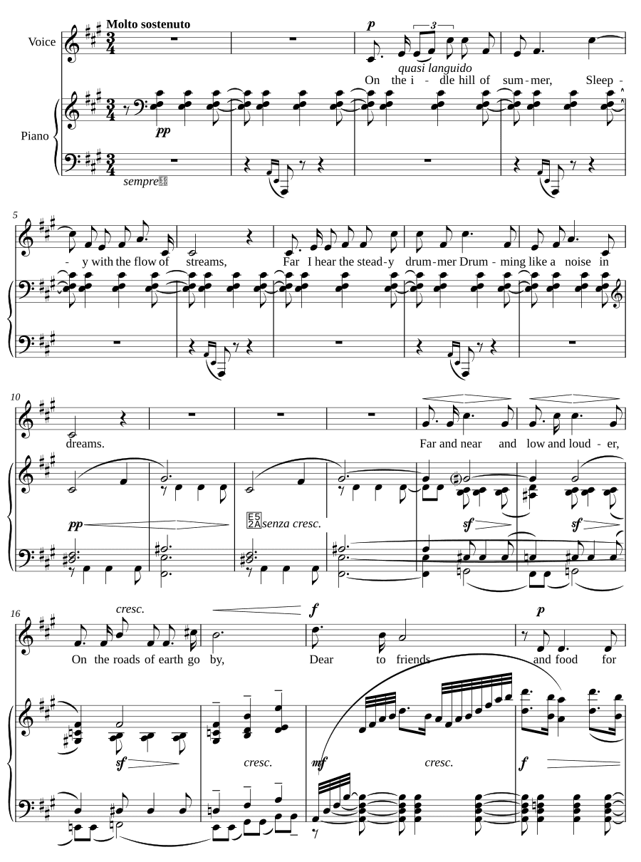 На праздном летнем холме (On the Idle Hill of Summer). Холм Бредон и другие песни