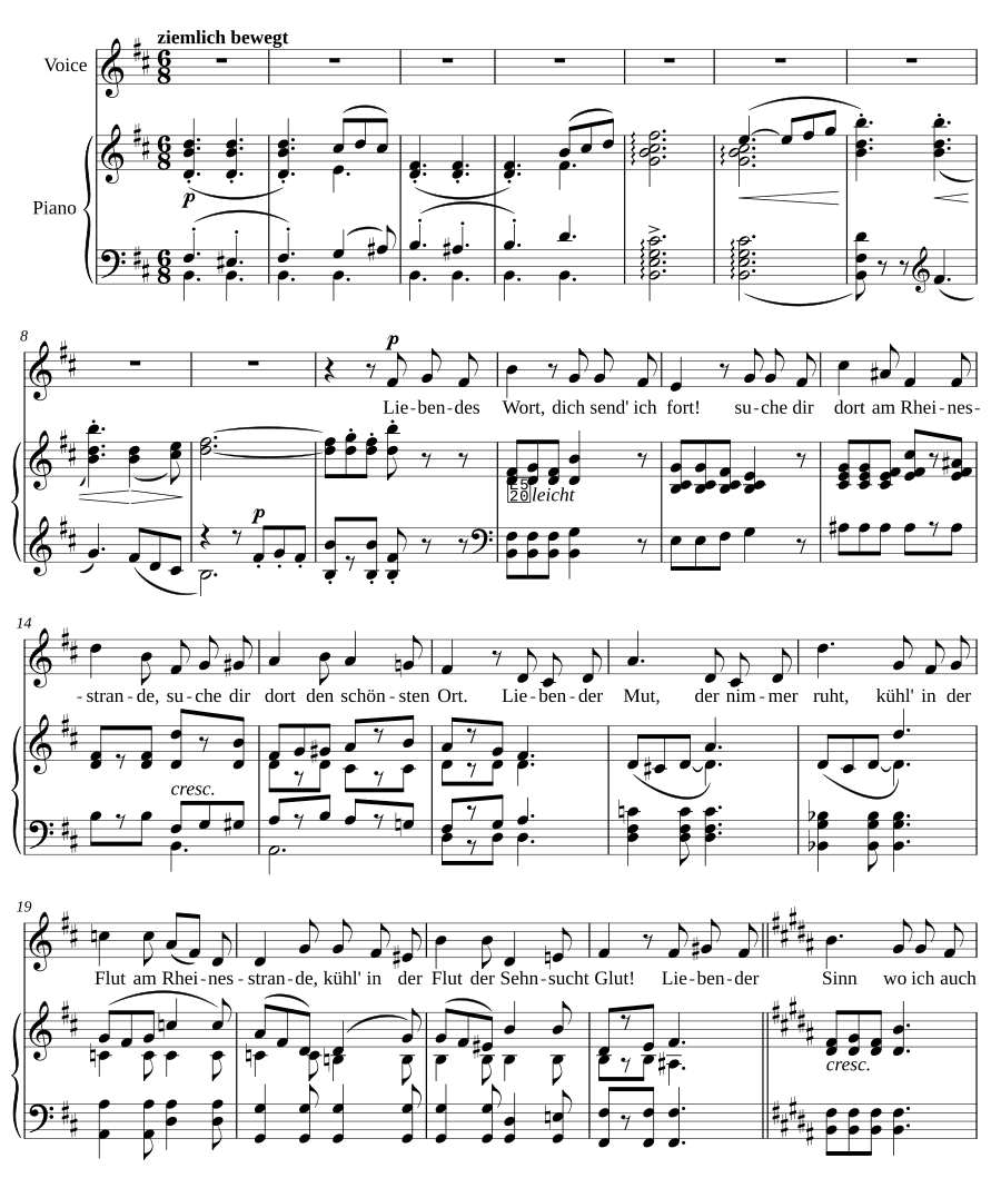 Весть (Botschaft). 6 песен, соч. 5