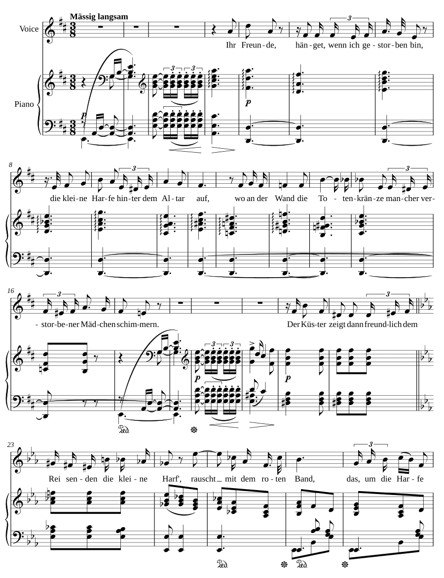 Поручение (Auftrag). 6 песен, соч. 5