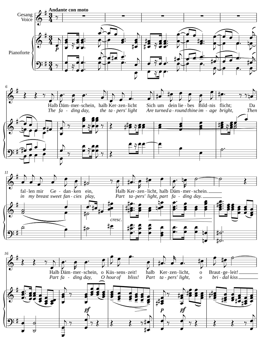 Твой образ (Dein Bildnis). К Берте, соч. 15