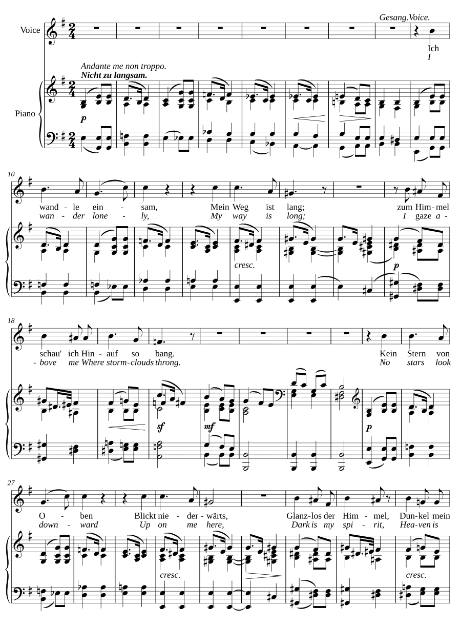 Скорбь (Trauer). Скорбь и утешение, соч. 3