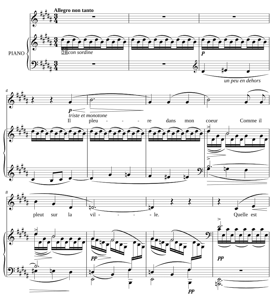 Плачет в сердце моём (Il pleure dans mon coeur). Забытые ариетты