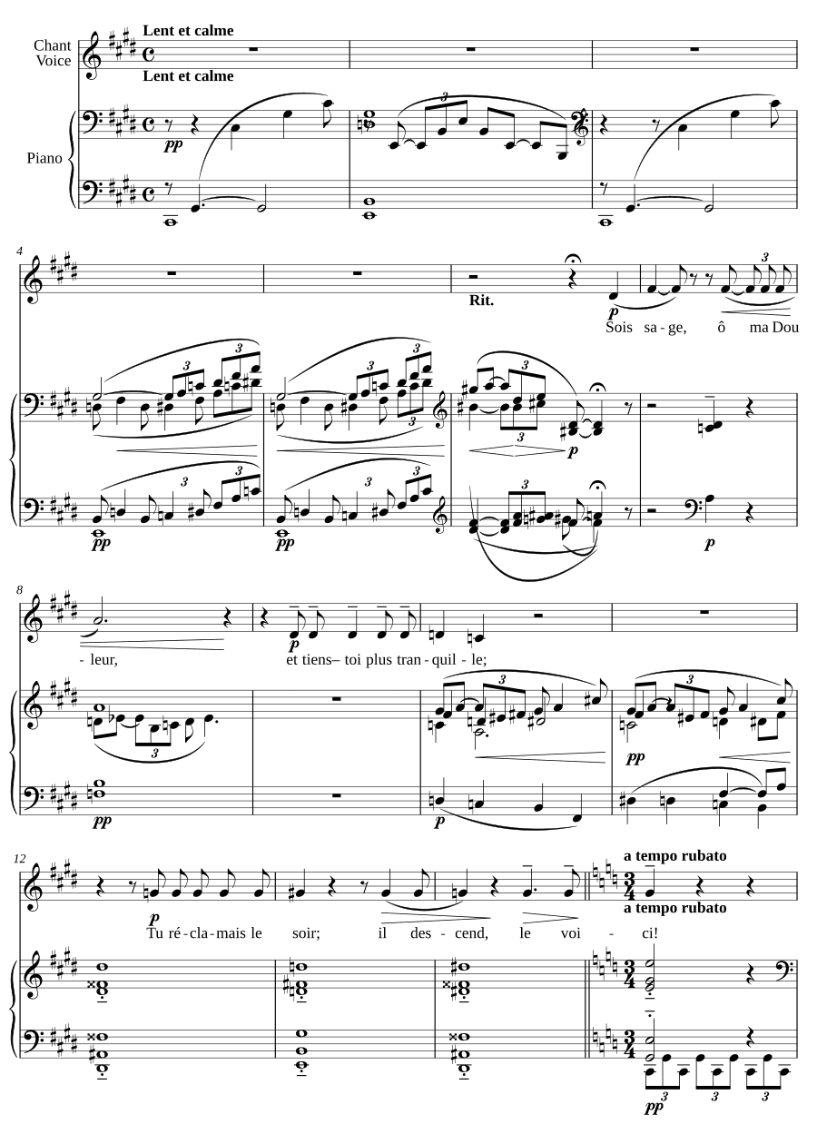 Сосредоточение (Recueillement). Пять стихотворений Бодлера