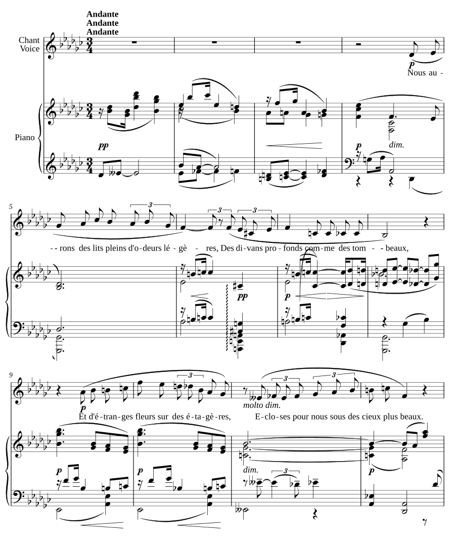 Смерть любовников (La Mort des Amants). Пять стихотворений Бодлера