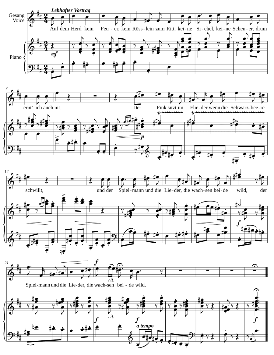 Песня странника (Wanderlied). 4 песни, соч. 11