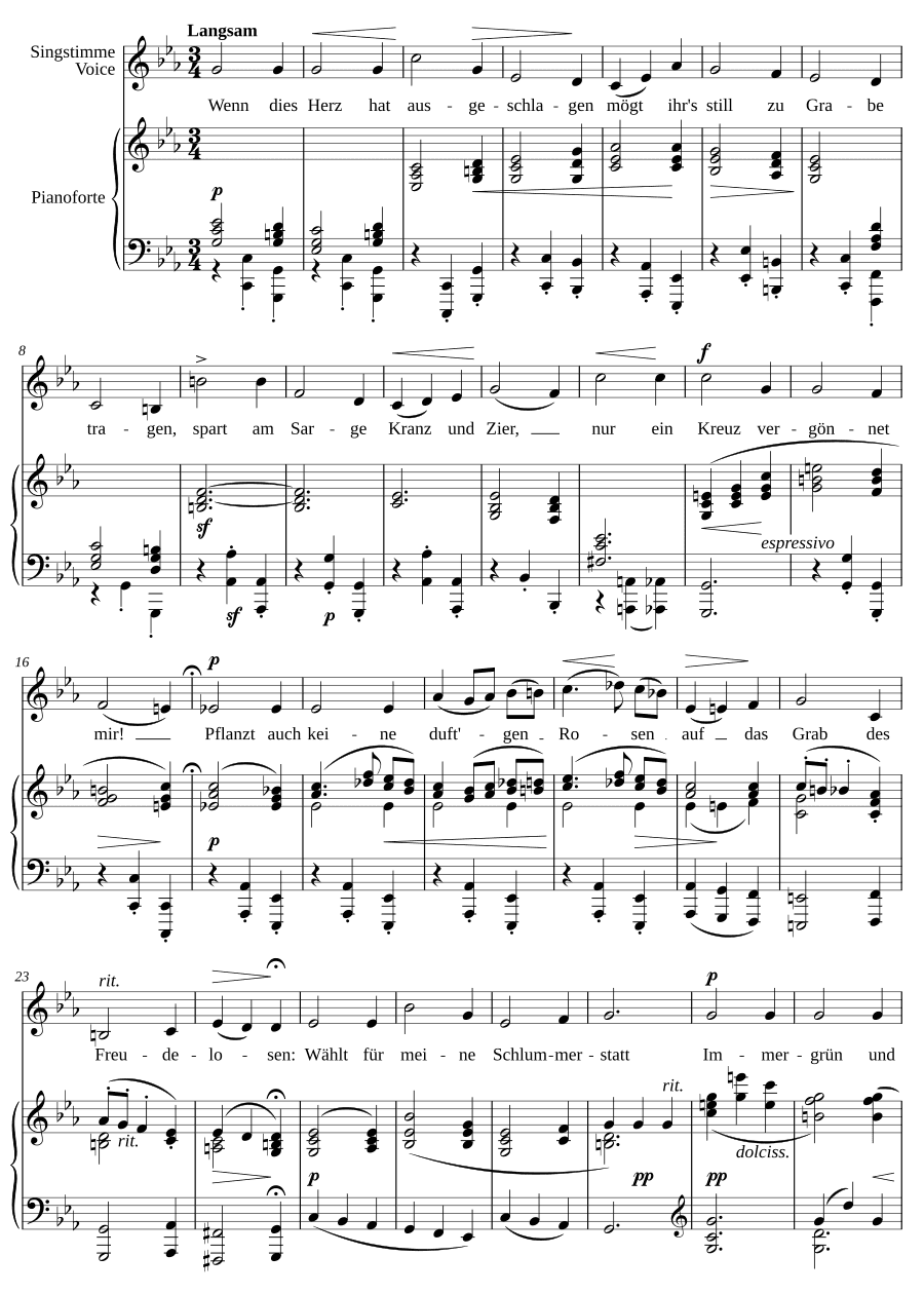 Песня (Lied). 5 песен, соч. 4