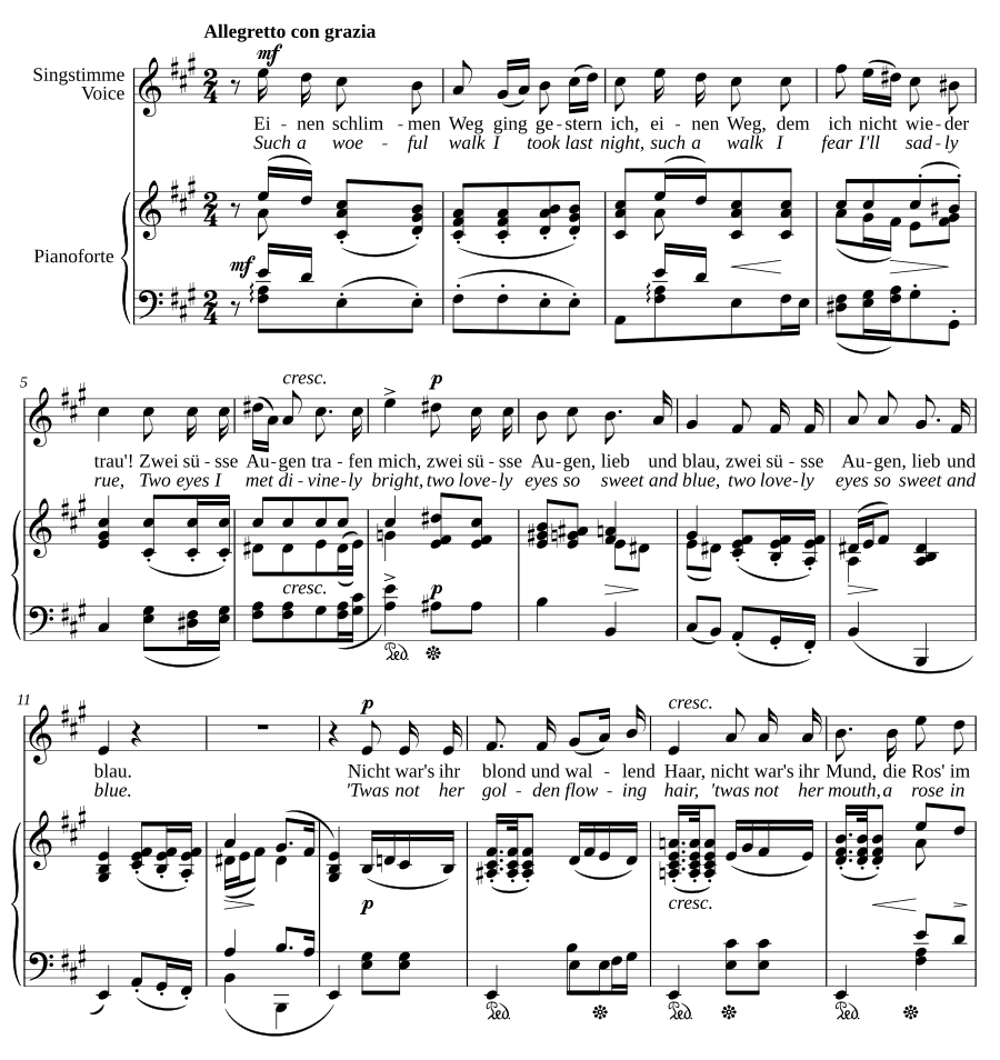 Её глаза (Ihr Auge). 12 песен, соч. 1