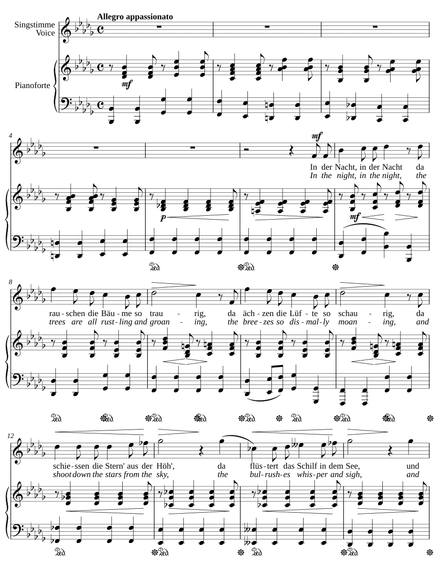 Ночная песня (Nachtlied). 12 песен, соч. 1
