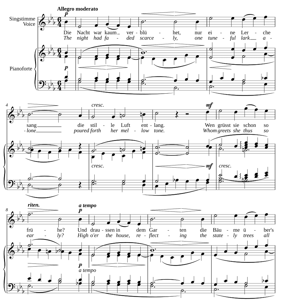 Воскресенье (Sonntag). 12 песен, соч. 1