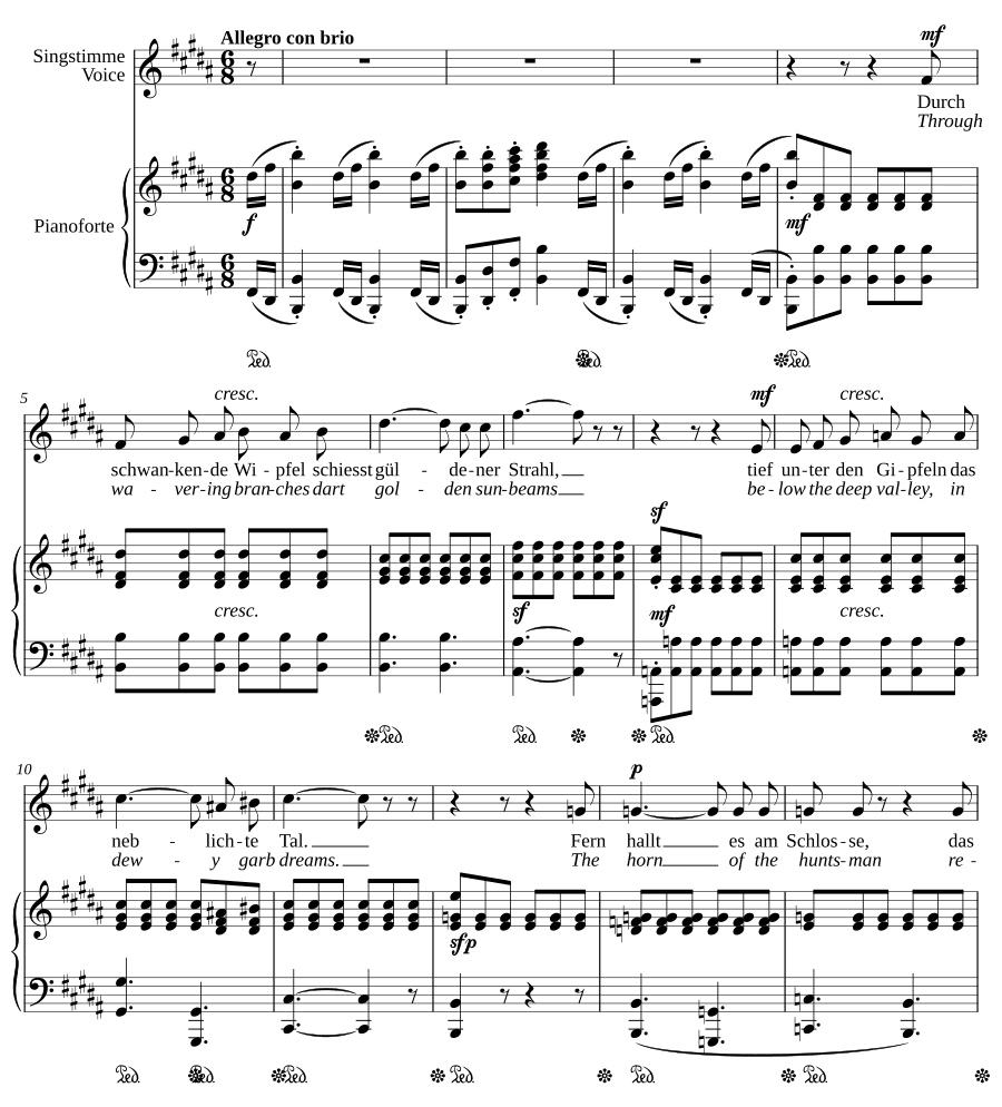 Охотничья песня (Jagdlied). 12 песен, соч. 1
