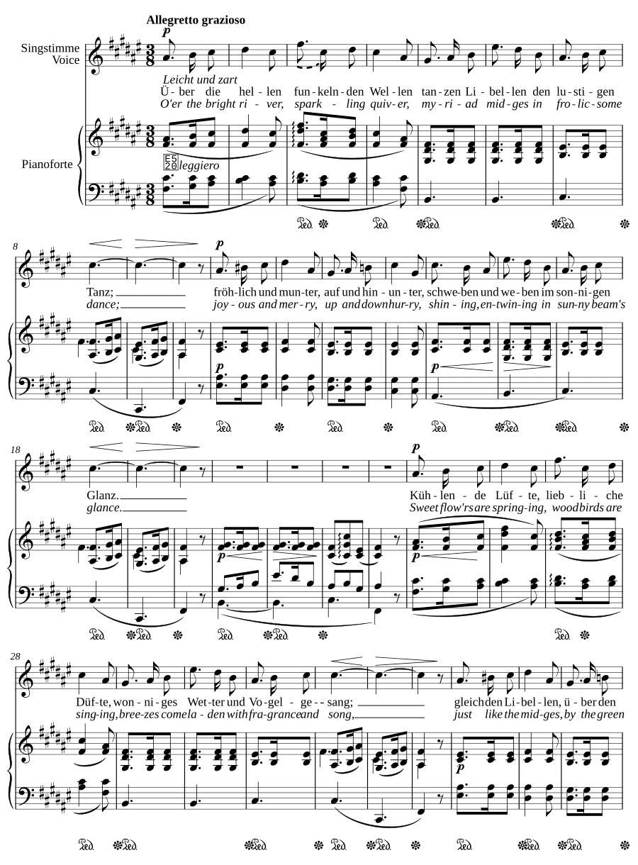 Плавание (Wasserfahrt). 6 песен, соч. 6