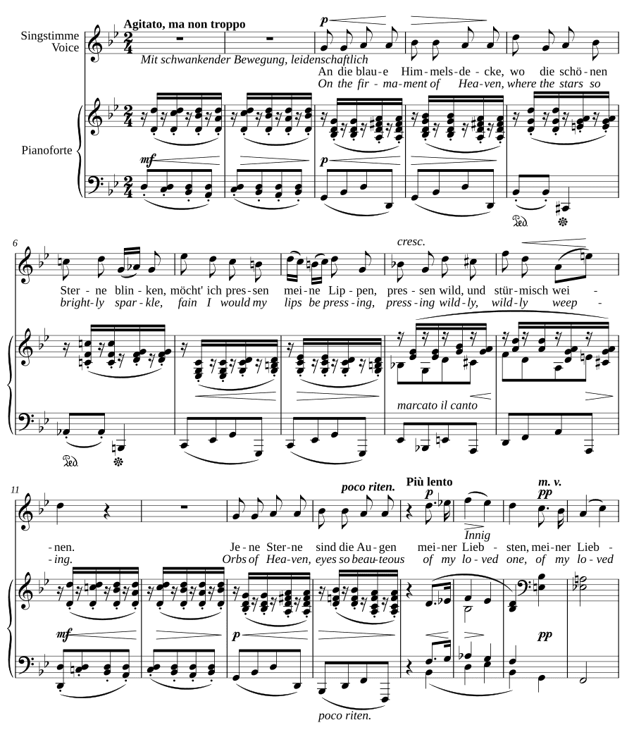 В море (Auf dem Meere). 6 песен, соч. 6