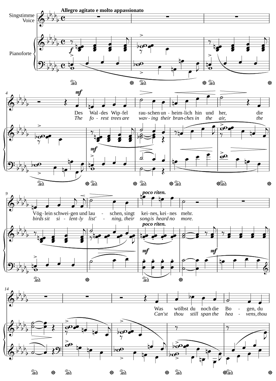 Любовь солгала! (Die Liebe hat gelogen!). 6 песен, соч. 6