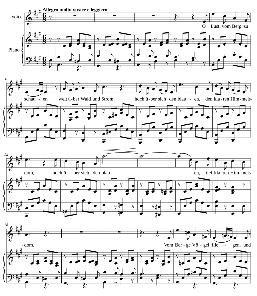 Радость гор (Bergeslust). 5 песен, соч. 10