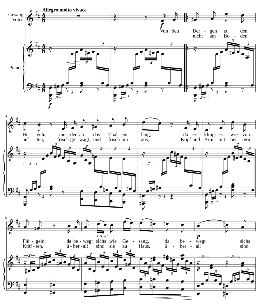 Песня странника (Wanderlied). 6 песен, соч. 1