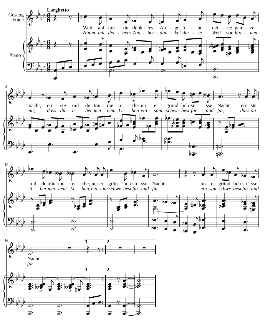 Просьба (Bitte). 6 песен, соч. 7