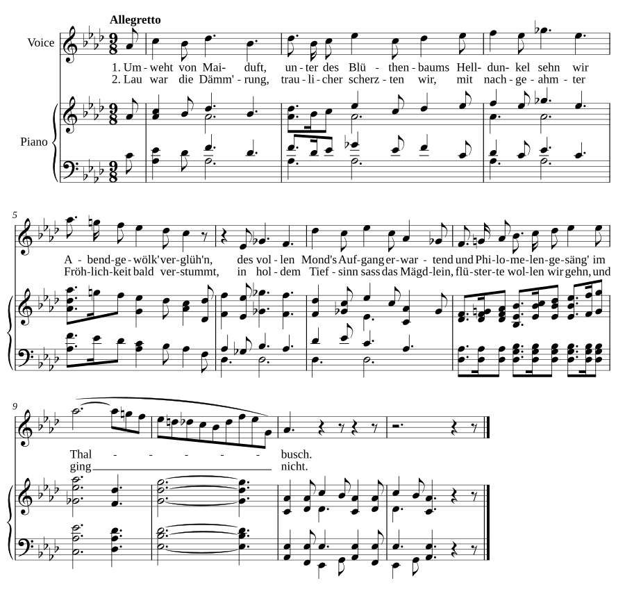 Майский вечер (Der Maiabend). 6 песен, соч. 9