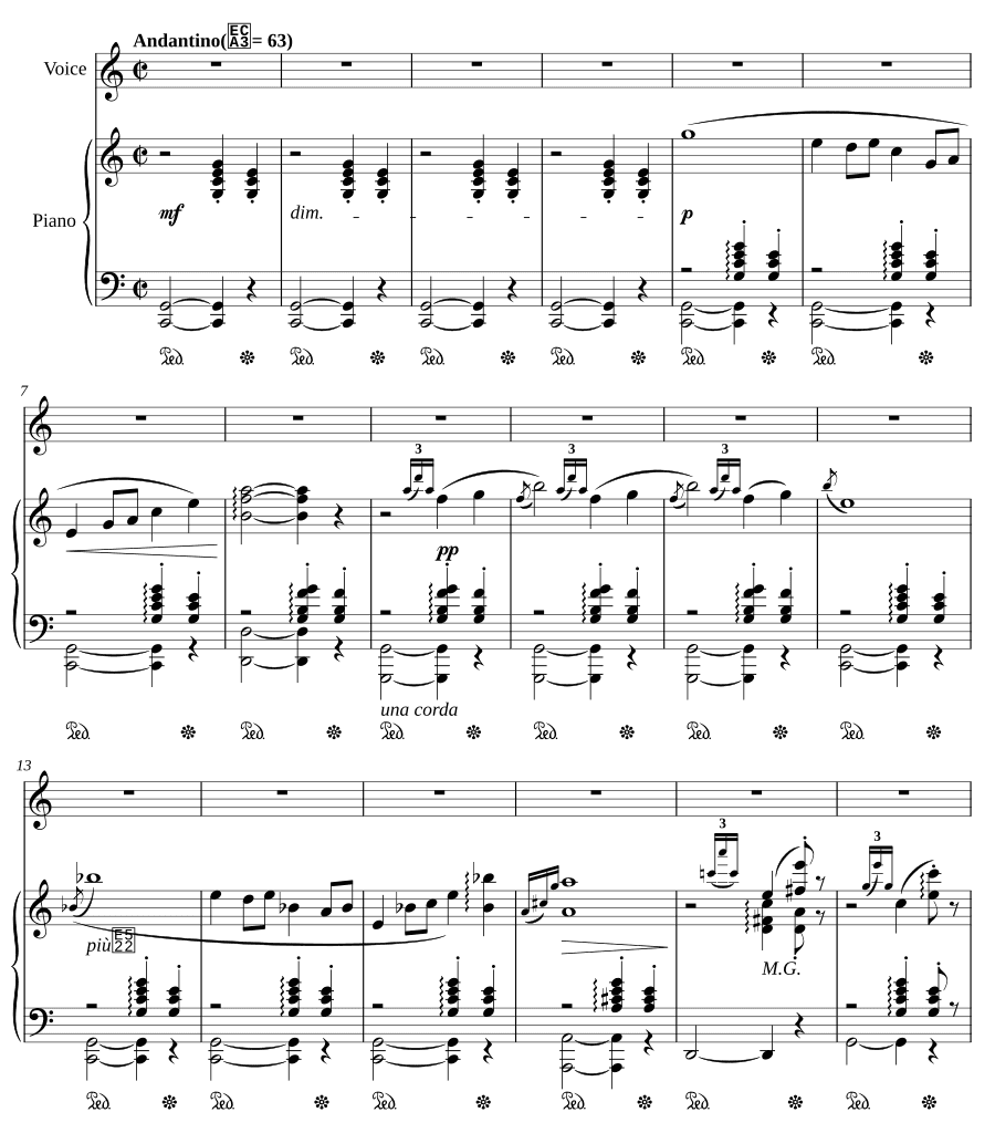 Обада-хабанера (Aubade-Habanera). 20 мелодий