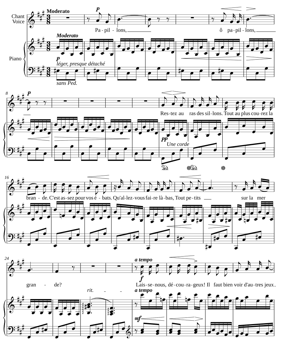 Бабочки (Les papillons). Море