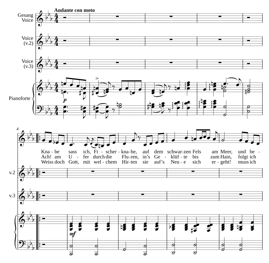 Отрада и мука (Lust und Qual). 6 песен, соч. 15