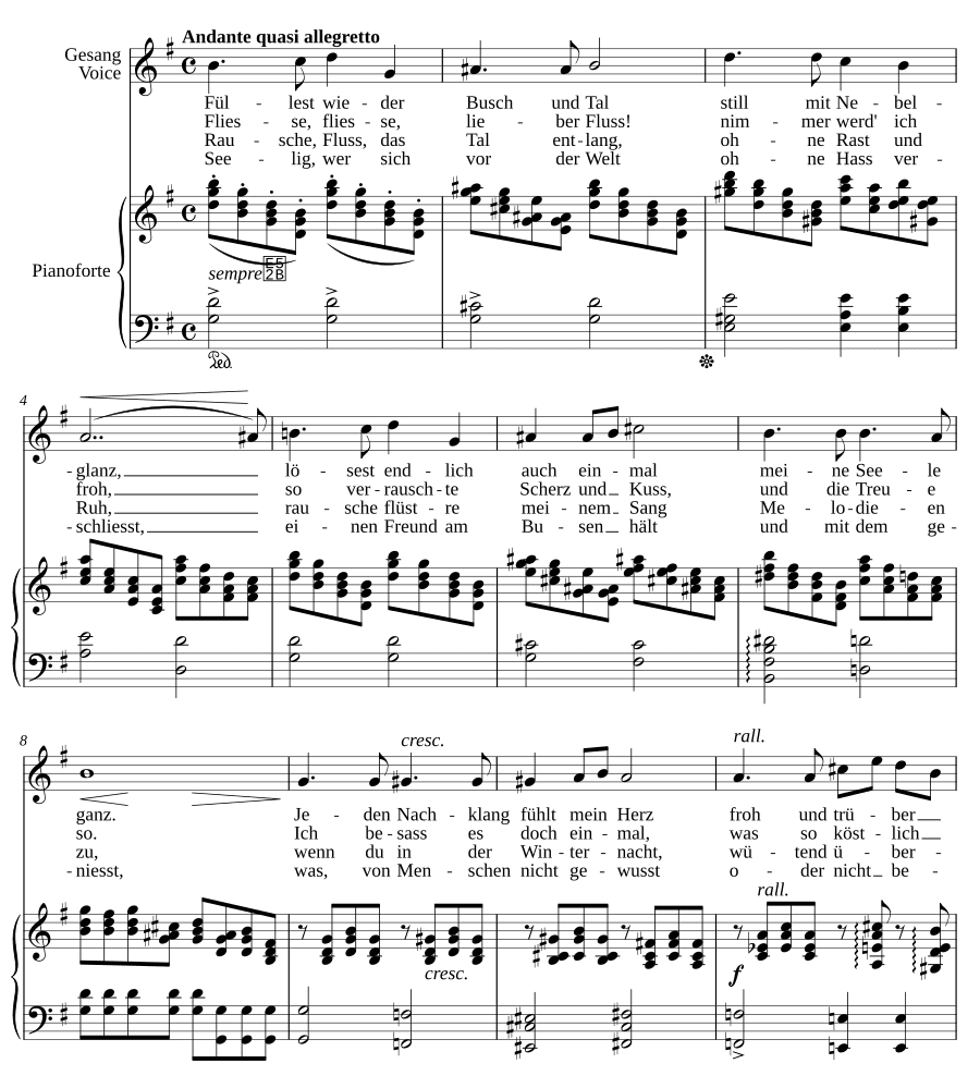 К луне (An den Mond). 6 песен, соч. 7