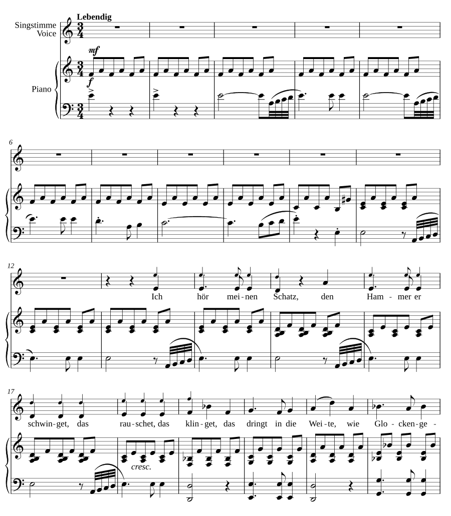 Кузнец (Der Schmied). Песни юности