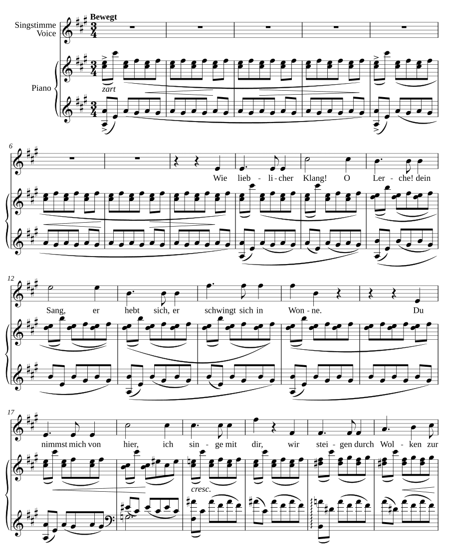 Песня пленника (Lied des Gefangenen). Песни юности