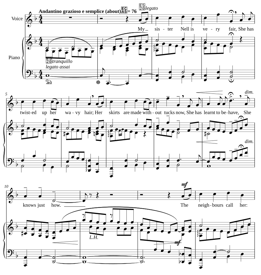 Моя сестра Нелл (My sister Nell). Песни «Флэппер»