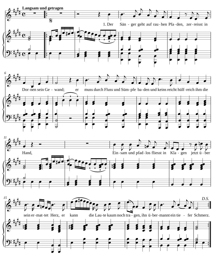 Певец уходит (Der Sänger geht). 12 песен