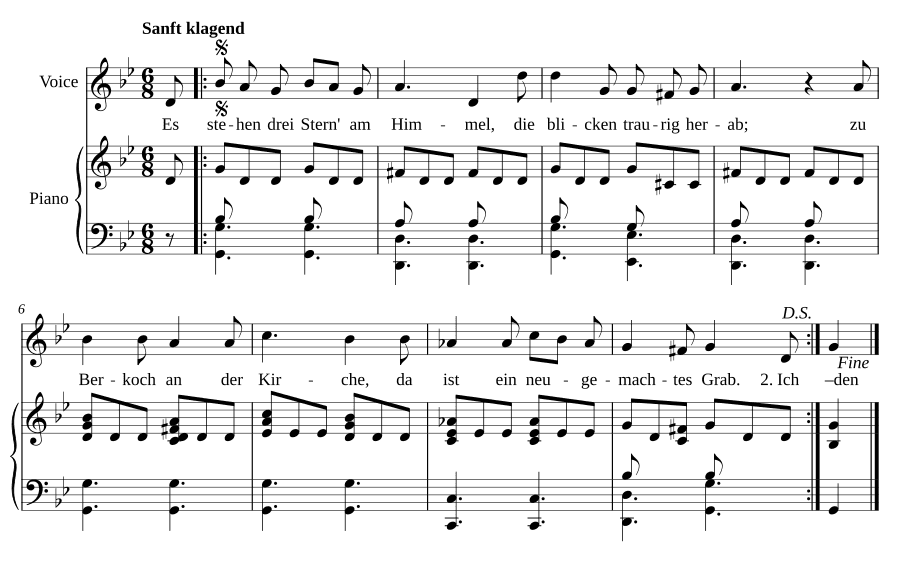 Жалоба отца (Vaters Klage). 12 песен
