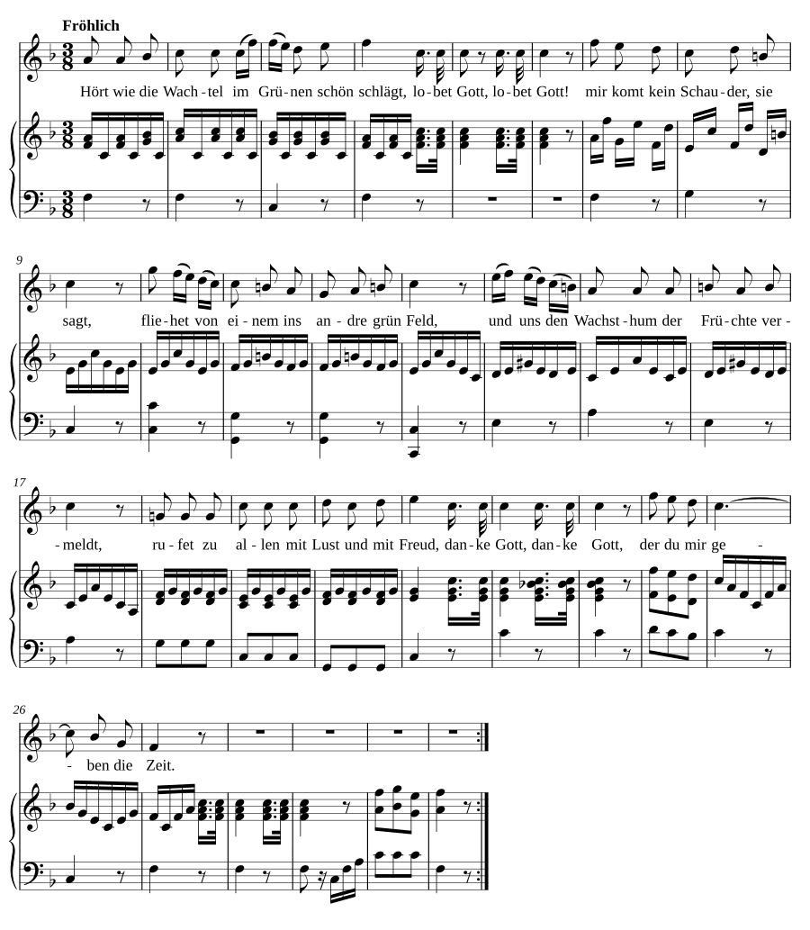Перепелиный дозор (Wachtelwacht). 12 песен, соч. 3