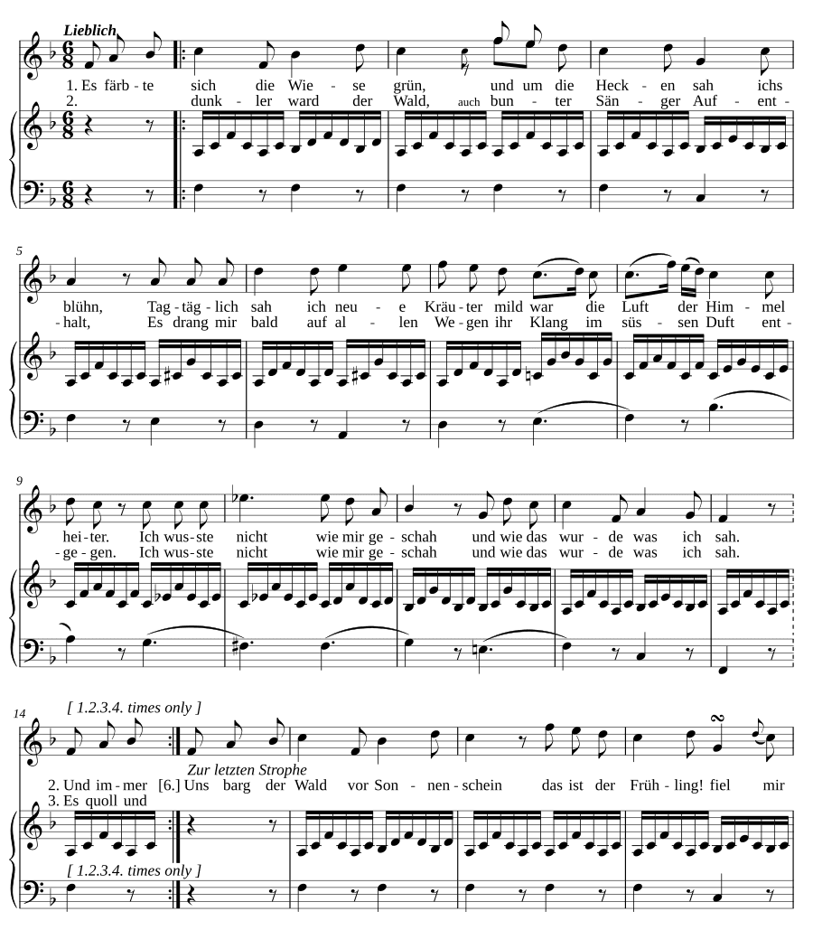 Весенняя песня (Frühlingslied). 6 песен на стихи Новалиса, соч. 4