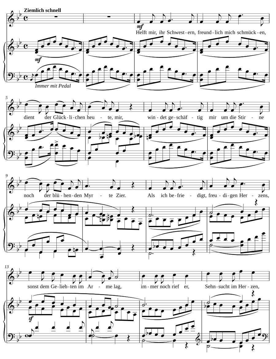 Помогите мне, сёстры (Helft mir, ihr Schwestern). Любовь и жизнь женщины, соч. 42