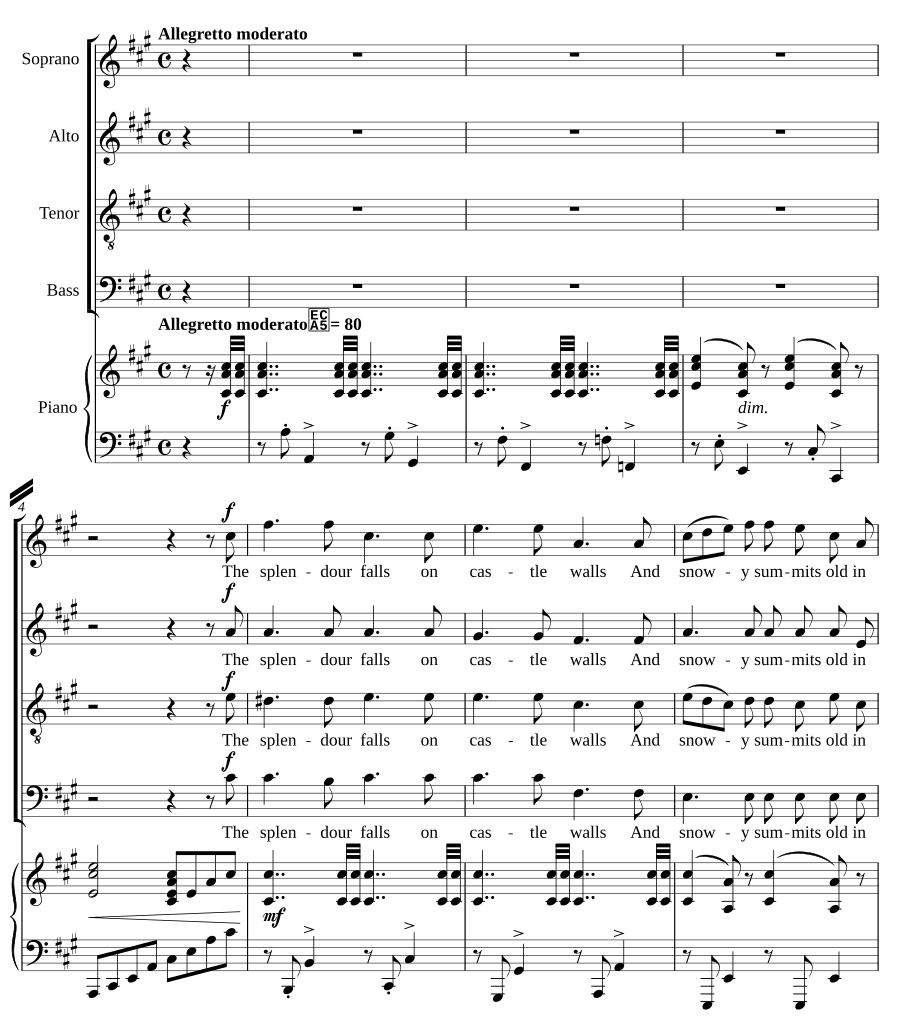 Сияние нисходит (The splendour falls). Цикл песен, соч. 68