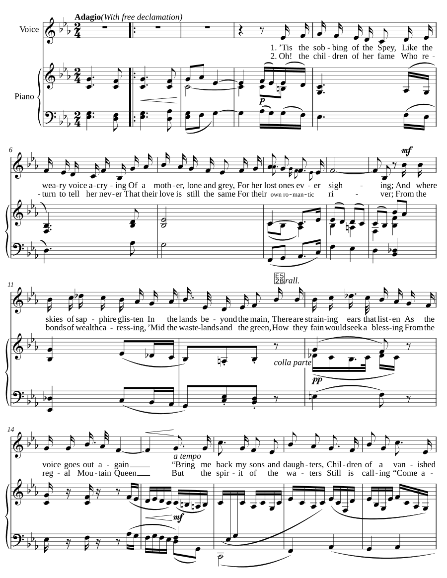 Рыдание Спея (The Sobbing of the Spey). Песни странствующего кельта, соч. 157