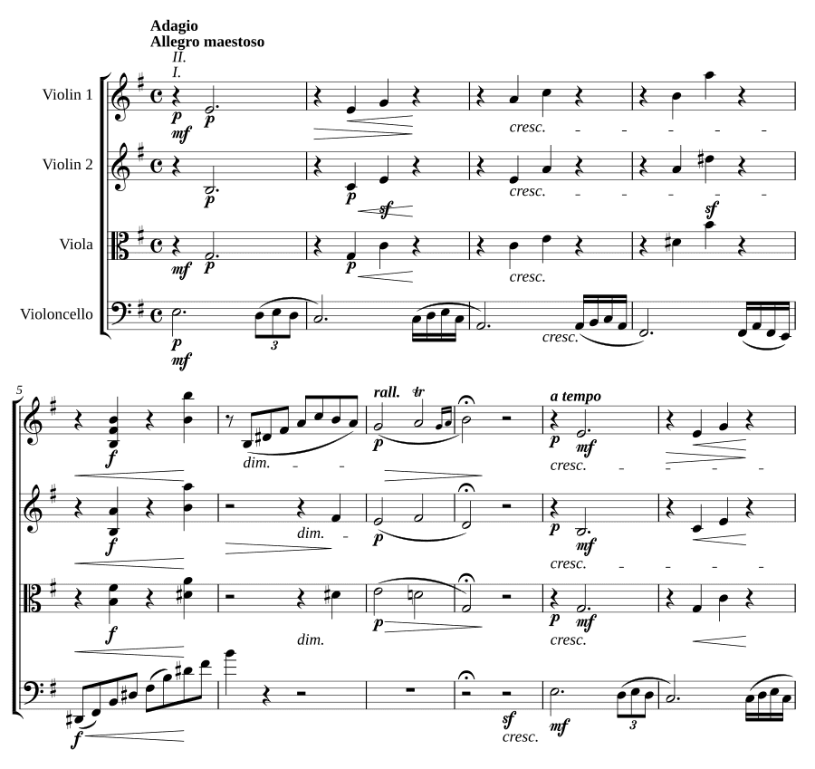 Струнный квартет ми минор (String Quartet in E minor)