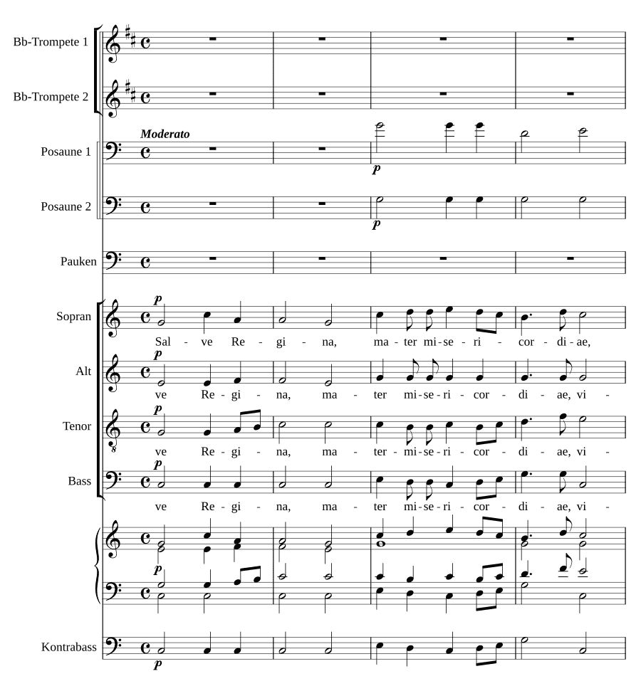 4 антифоны Деве Марии (4 Antiphonae de BMV). Иоганн Непомук Скрауп