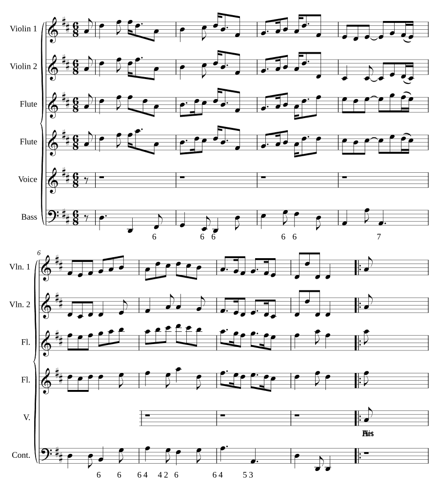 Человек, который не высок и не низок (A man that's neither high nor low). Для голоса, скрипки и флейты
