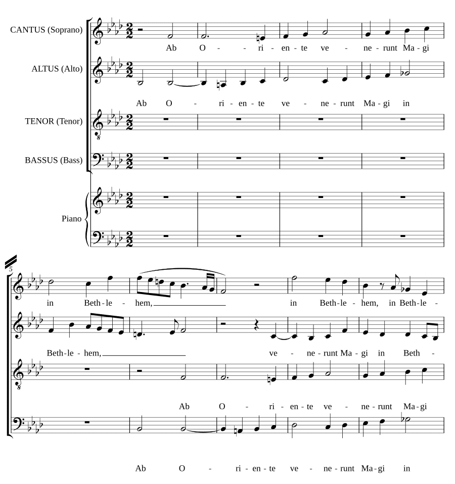 С Востока пришли волхвы (Ab Oriente venerunt Magi)
