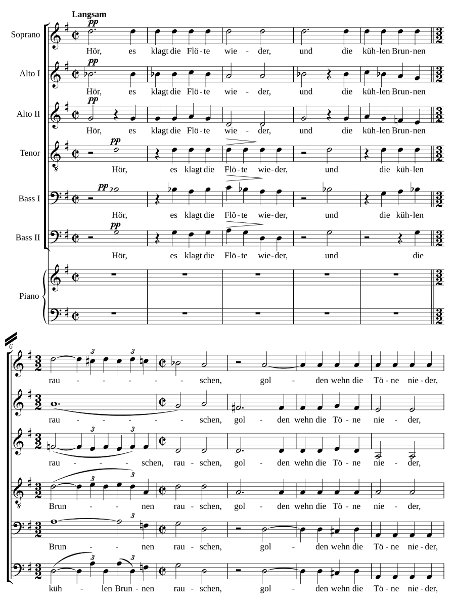 Вечерняя серенада, соч. 42, № 1 (Abendständchen, Op. 42, No. 1)