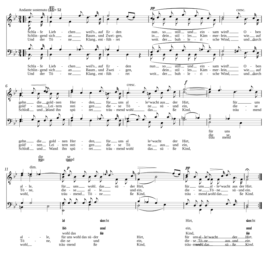 Вечерняя серенада, соч. 75, № 2 (Abendständchen, Op. 75, No. 2)