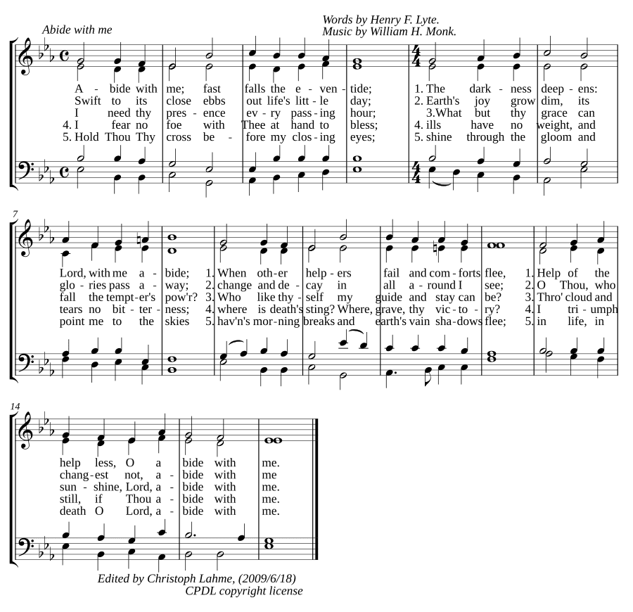 Останься со мной (Abide with me)