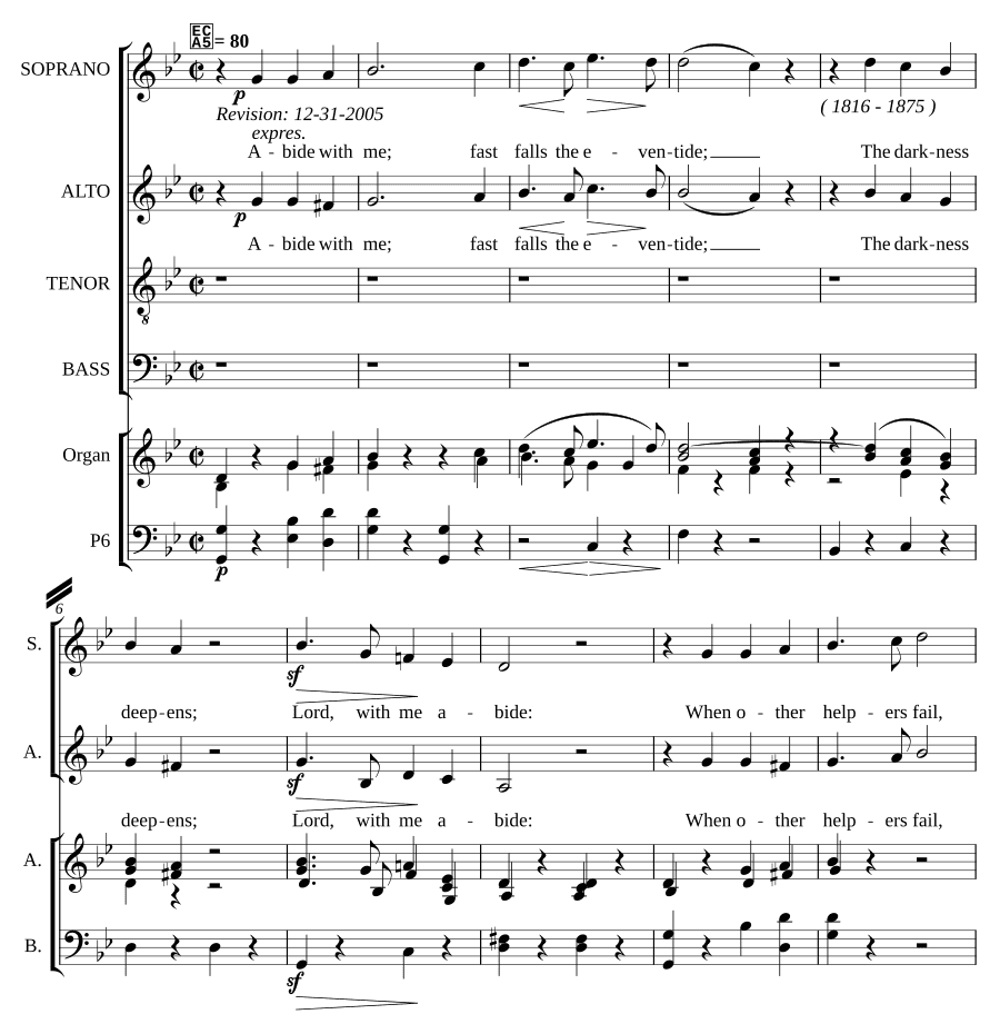 Останься со мной (Abide with me)