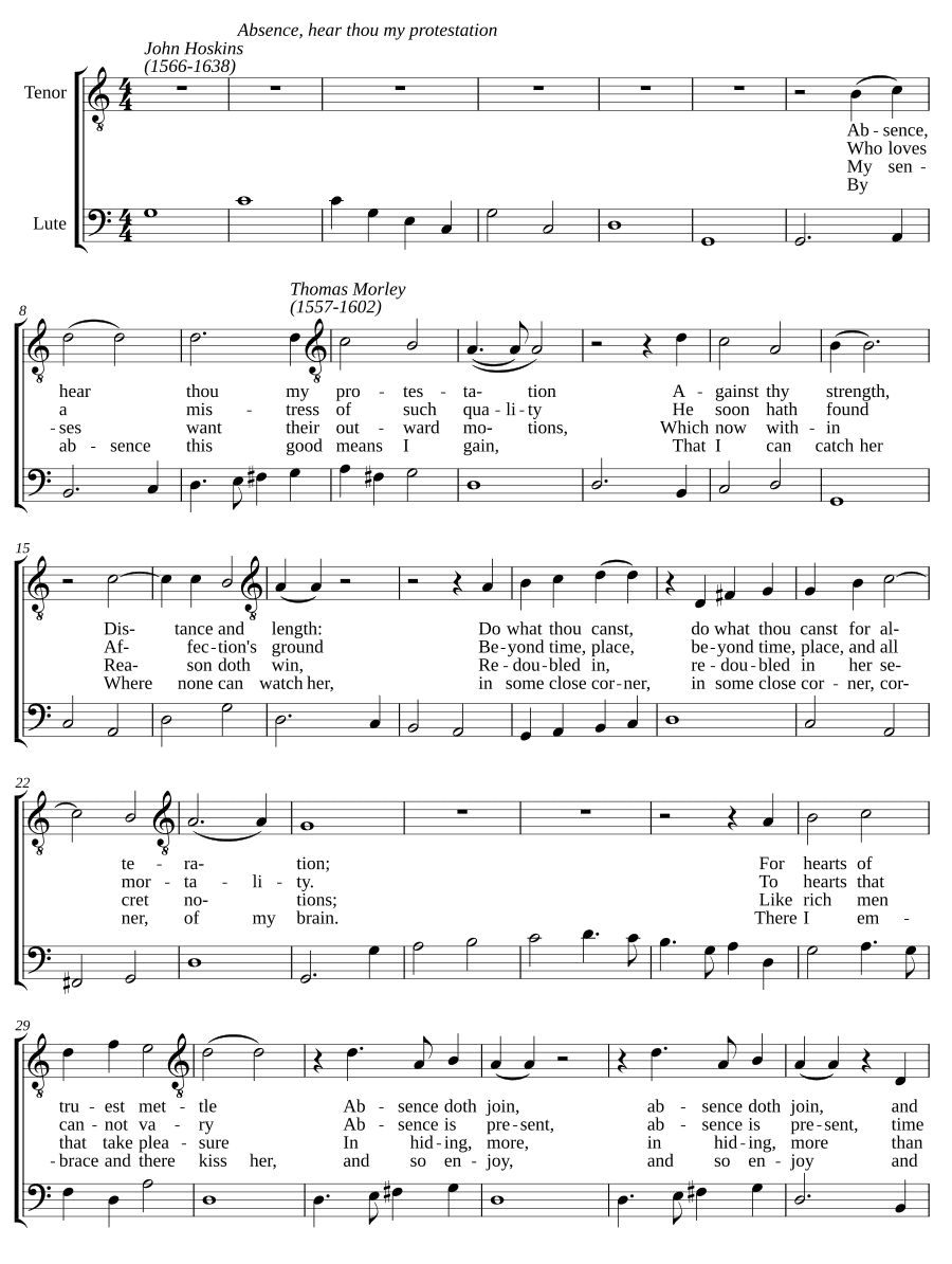 Отсутствие, услышь мою протестную речь (Absence, hear thou my protestation)